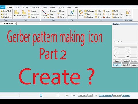 Gerber Beginner Tutorial How to use pattern design ICON,File,Create ,edit,pattern design,