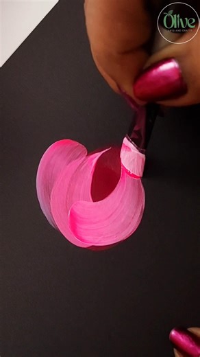 Easy Acrylic Flower Painting for Beginners 🌸💗🖌 #shorts #painting #easypainting