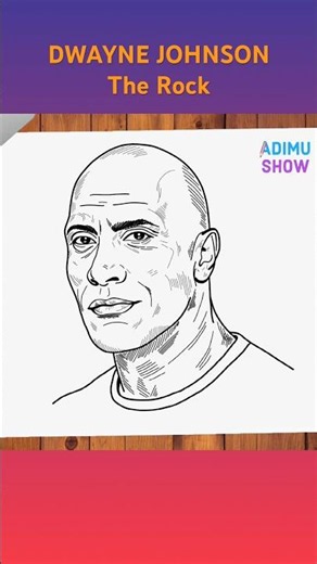 Drawing The Rock: Easy Step-by-Step Guide for Beginners #dwyanejohnson #therock