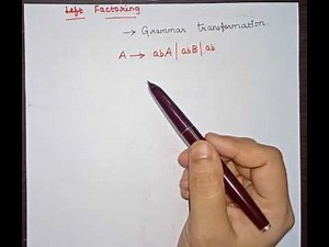 L:11 Left Factoring | Compiler Design