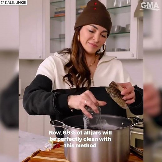 Easy method to remove labels from glass jars l GMA