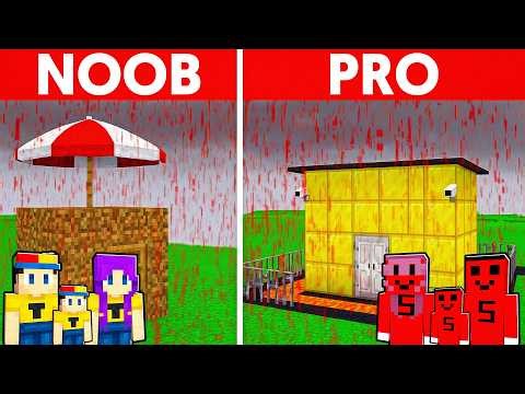 KAN YAĞMURU vs AİLE KIYAMET SIĞINAĞI !! - Minecraft