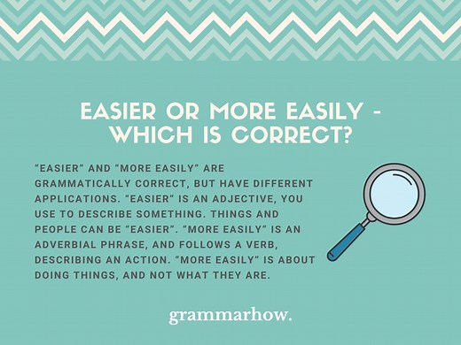 Easier or More Easily - Which Is Correct? (Examples)