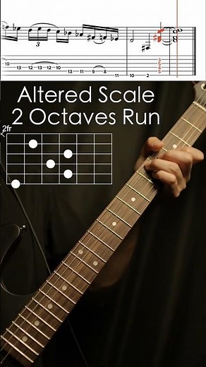 Altered Scale 2 Octaves Run - Cahaya Guitar