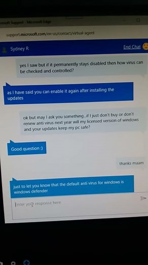 Microsoft live chat
