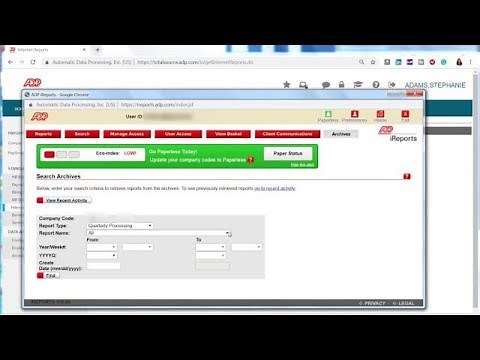 ADP TotalSource - How to retrieve W-2's from TS Archive Records