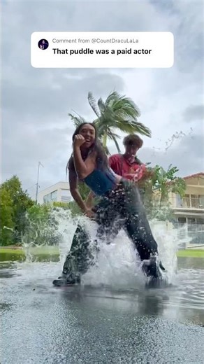 WE DANCED IN A PUDDLE TO TYLAS VIRAL SONG ‘CHANEL’! 🥰🥹😭 #shorts #couple #cadelandmia