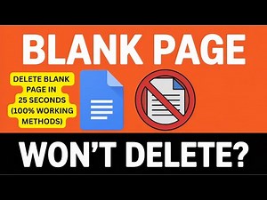 How To Delete Blank Page In Google Docs (2025) | Remove Extra Pages