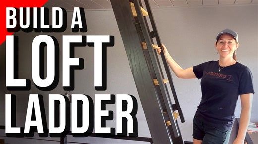 DIYer Builds a Ladder for Her Loft