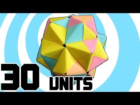 Modular Origami Icosahedron 30 Sonobe Units
