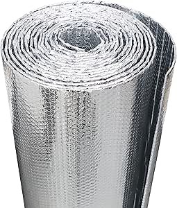 Reflective Bubble Window Insulation for Summer Heat, Sun Reflector for Windows, Insulation Roll for RV Window Insulation, 24"(W) x10 Ft (L) Window Insulation Kit, RV Windwow Coverings.