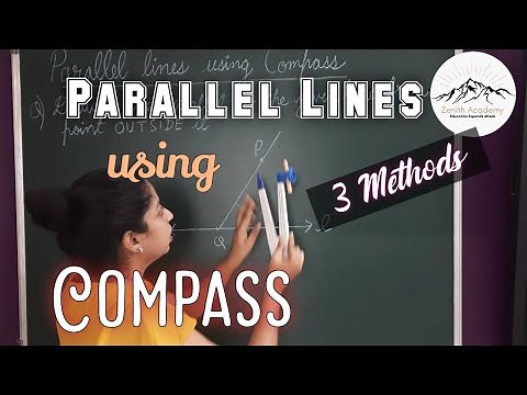 How to draw Parallel lines using compass 3 methods