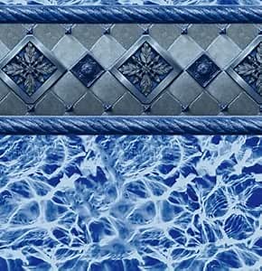 24' x 54" Above Ground Pool Liner - 30 Gauge - Bayview Slate Tile Pattern - Multibead (Unibead, J Hook, Standard Bead)