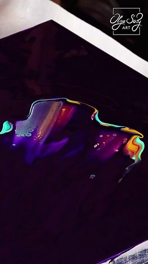 EASY Acrylic Pouring Technique - Just PAINT and WATER #SHORTS