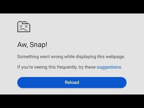 Fix aw snap | aw snap google chrome fix android | aw snap Google chrome problem