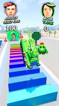 ANDREY IN A LEGO CAR vs MOM IN A TANK - BeamNG.Drive #beamngdrive