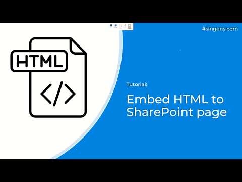 How to embed HTML to a SharePoint page
