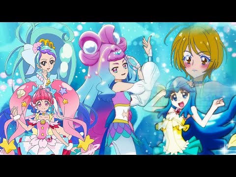 Pretty Cure! All Mermaid Transformations!