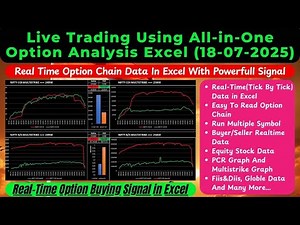 Live Option Chain Analysis with Excel (18-07-2025) | Real-Time NSE Option Chain Data in Excel Sheet