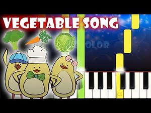 Vegetable Song - The Singing Walrus | Piano Tutorial | Karaoke