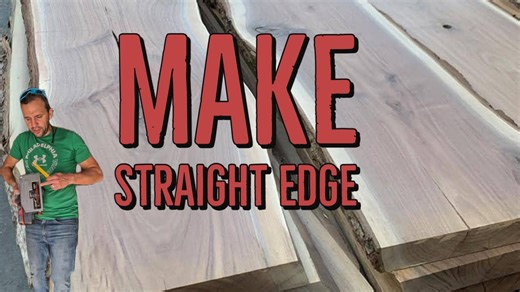Creating a Straight Edge on a Live Edge Board or Curved Board Using Simple Hand Tools