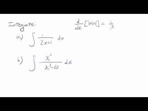 Integrals using Log Rule (Examples)