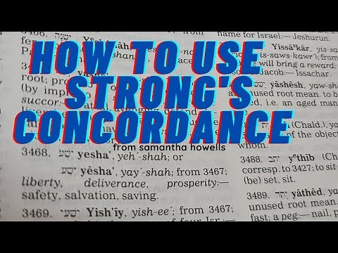 How to Use Strong's Concordance-King James Bible