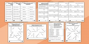 Algebra I: Adding and Subtracting Polynomials Puzzles Pack