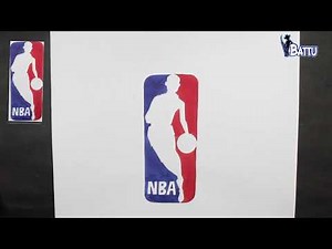 Learn How to Draw NBA Logo (NBA) Step by Step
