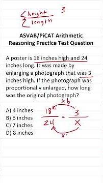 ASVAB/PiCAT Arithmetic Reasoning Practice Test Q: Ratios/Proportions #acetheasvab with #grammarhero