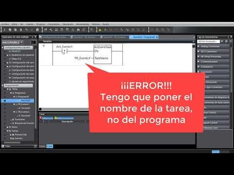 Tareas evento en Sysmac Studio