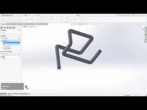 Create a pipeline using 3D sketch SOLIDWORKS