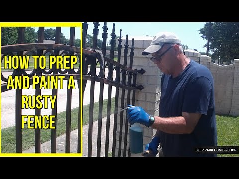HOW TO PAINT A RUSTY METAL FENCE