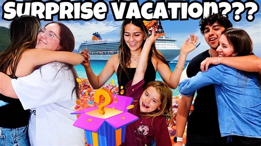 142K views · 3.4K reactions | We have a huge surprise for everyone and they are all shocked. Some are a little nervous and some excited for this next adventure. Surprise! Our next family vacation is.. | Crazy Pieces | Facebook