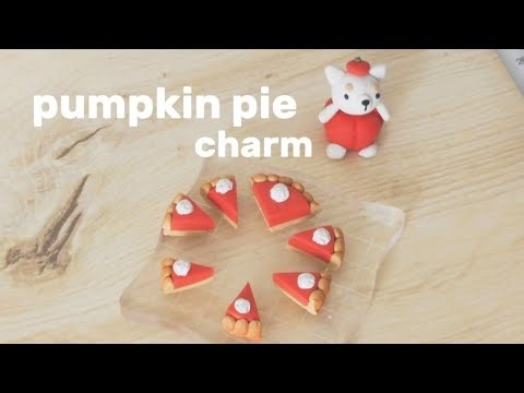 Cozy pumpkin pie charm tutorial 🥧 🍂 polymer clay how to ✨️