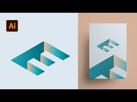 How To Create 3D Isometric Text Deep Illusion Adobe Illustrator Tutorial