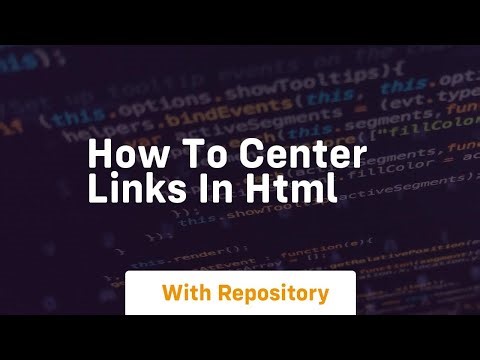 how to center links in html