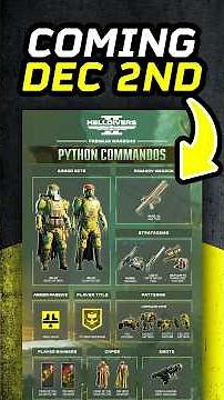 Python Commandos Premium Warbond Coming December 2nd!