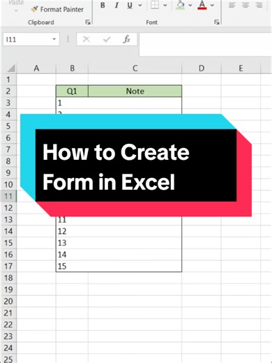 How to Create Form in Excel #fypシ #fyp #exceltips #exceltutorial #exceltricks @𝐒𝐨𝐧 𝐎𝐟 𝐆𝐥𝐚𝐝𝐲𝐬