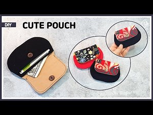 DIY How to make a cute card wallet easily and simply / free pattern / sewing tutorial [Tendersmile]