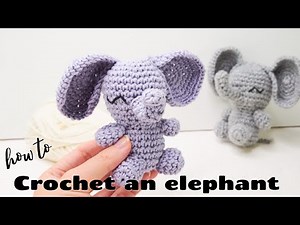 How to make a cute little elephant. Easy crochet elephant tutorial for beginners