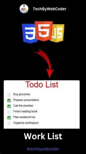Day 04: How To Build a Modern Work List UI Using HTML, CSS & JavaScript (For Beginner)
