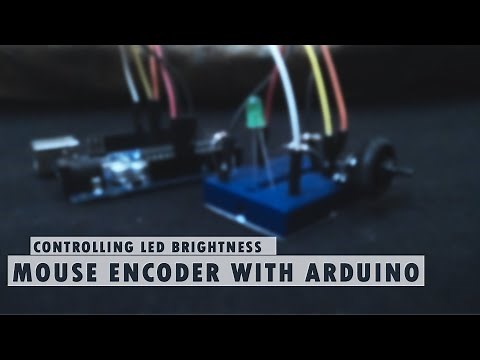 Mouse Rotary Encoder aka Scroll Wheel With Arduino To Control LED Brightness 🔆