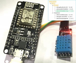 Sending Temperature and Humidity sensor data to Firebase Real-Time Database using NodeMCU ESP8266