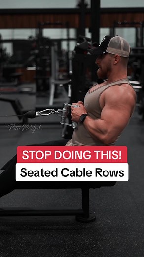 Seated Cable Row (Close Grip/Lat Focus) - Note: there is nothing wrong with using the D handle (narrow) attachment, however if you find it restrictive than use one that's shoulder width. Also, the more I lean and maintain a forward lean the more lower lat I will target and less upper back. But again this all comes down to what your immediate goals are for this exercise. Make sure to work in the full range, get that stretch and control every rep and eccentric. - 1 on 1 Coaching Available - Link i