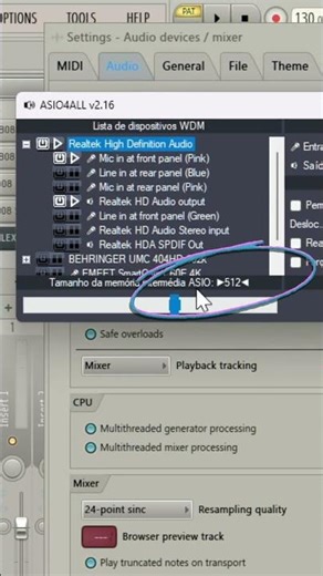 Asio4all no FLstudio: configuração #asio #flstudio #sonos #asio4all #windows #audio