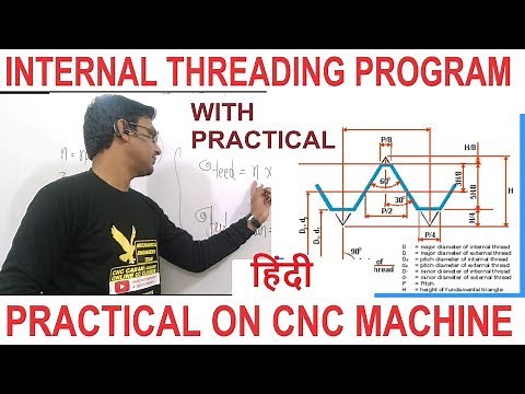 cnc programming || internal threading program || g76 threading program