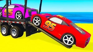 18K views · 438 reactions | Color LIGHTNING MCQUEEN CARS Transportation in Spiderman Cartoon and Colors for Kids Nursery Rhymes | Spiderman And Frozen Elsa Learn Colors | Facebook