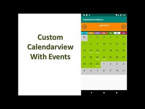 Calendar view with events android