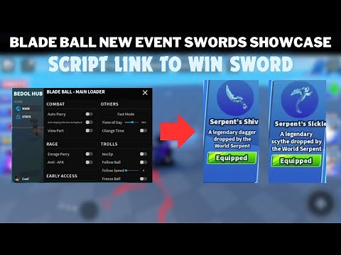 Roblox Blade Ball New Event Serpent Sword and Sickle Showcase | Script to win Event 🏆